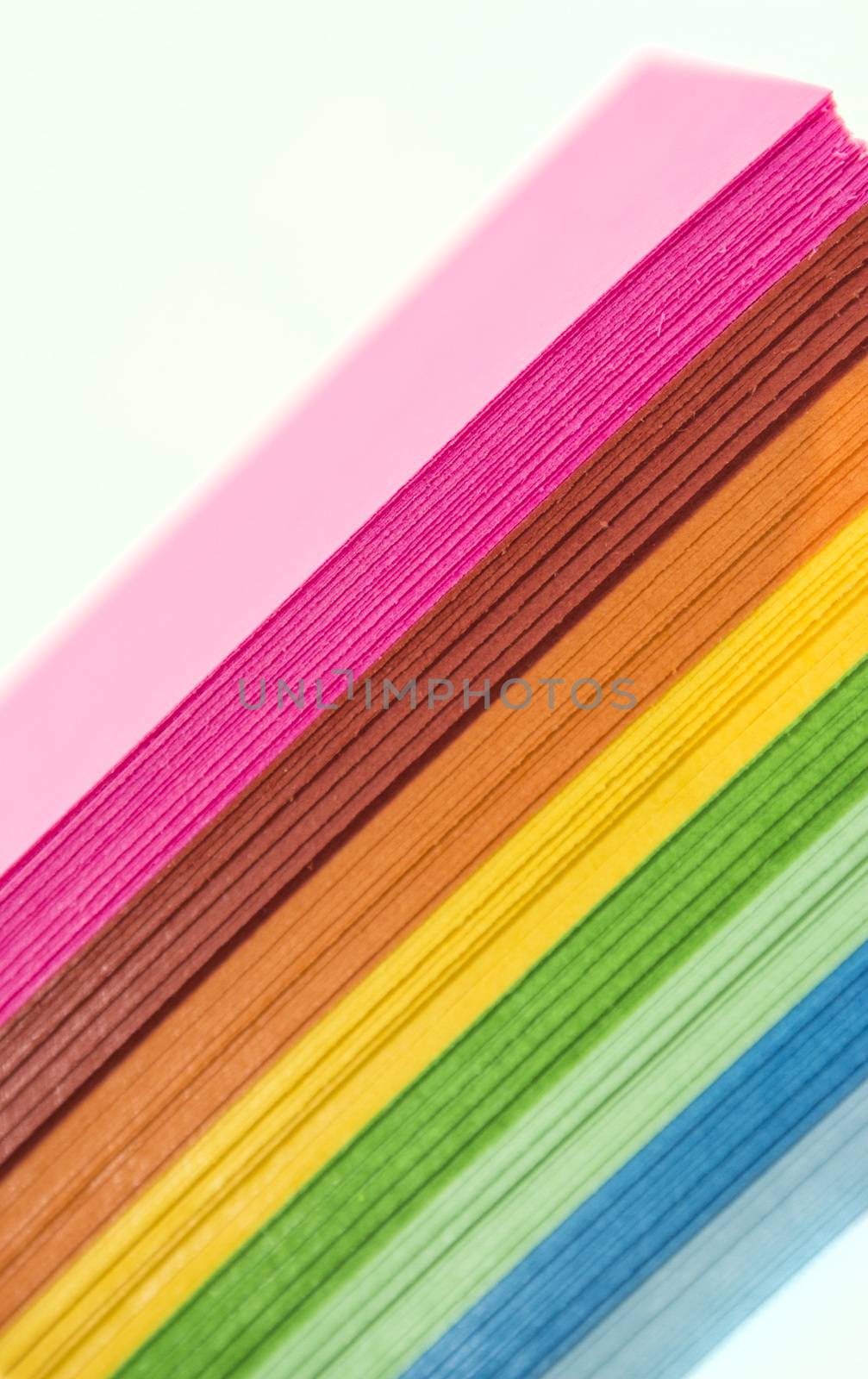 Colourful Paper isolated on white.