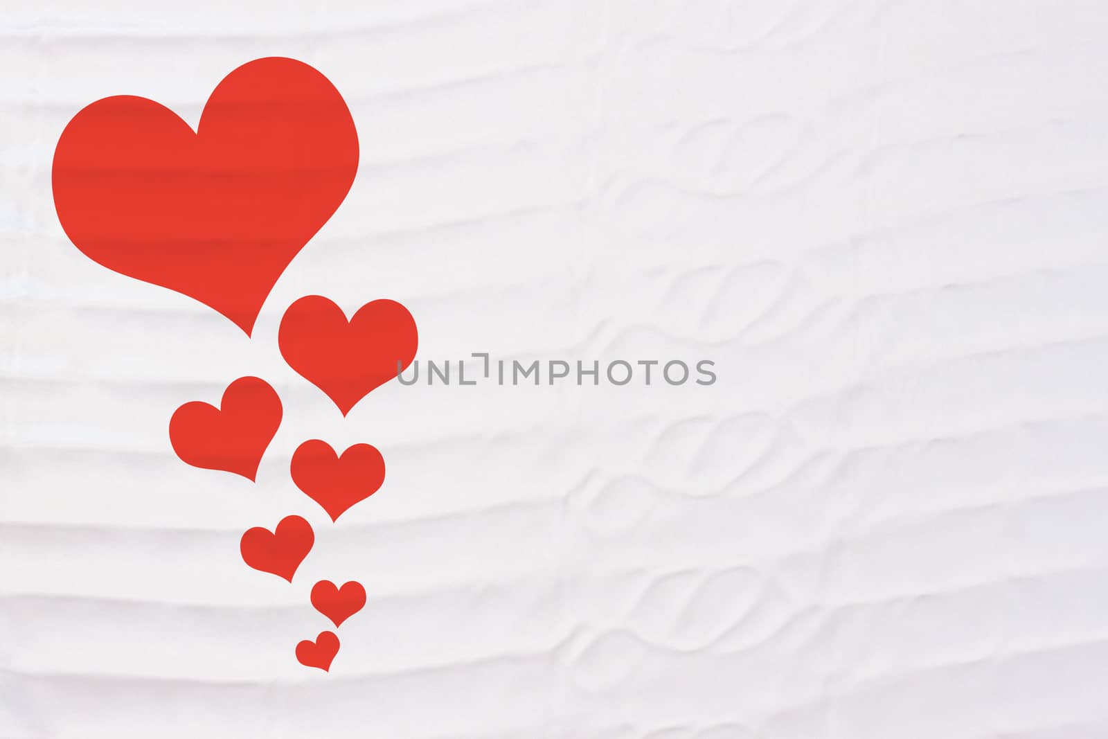 Valentine's day heart on linen fabric background for put text de by 2nix