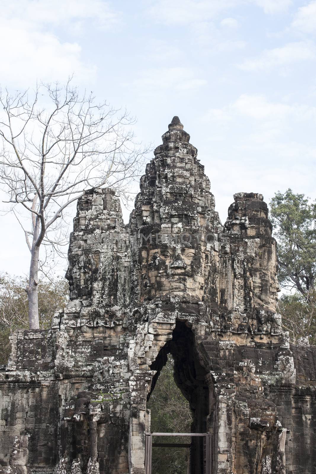 Bayon face Angkor Thom, Siem Reap, Cambodia.