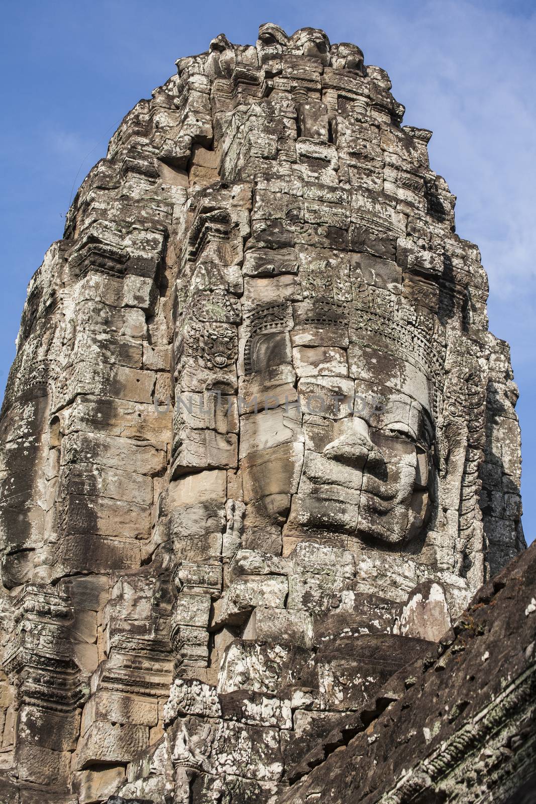 Bayon face Angkor Thom, Siem Reap, Cambodia.