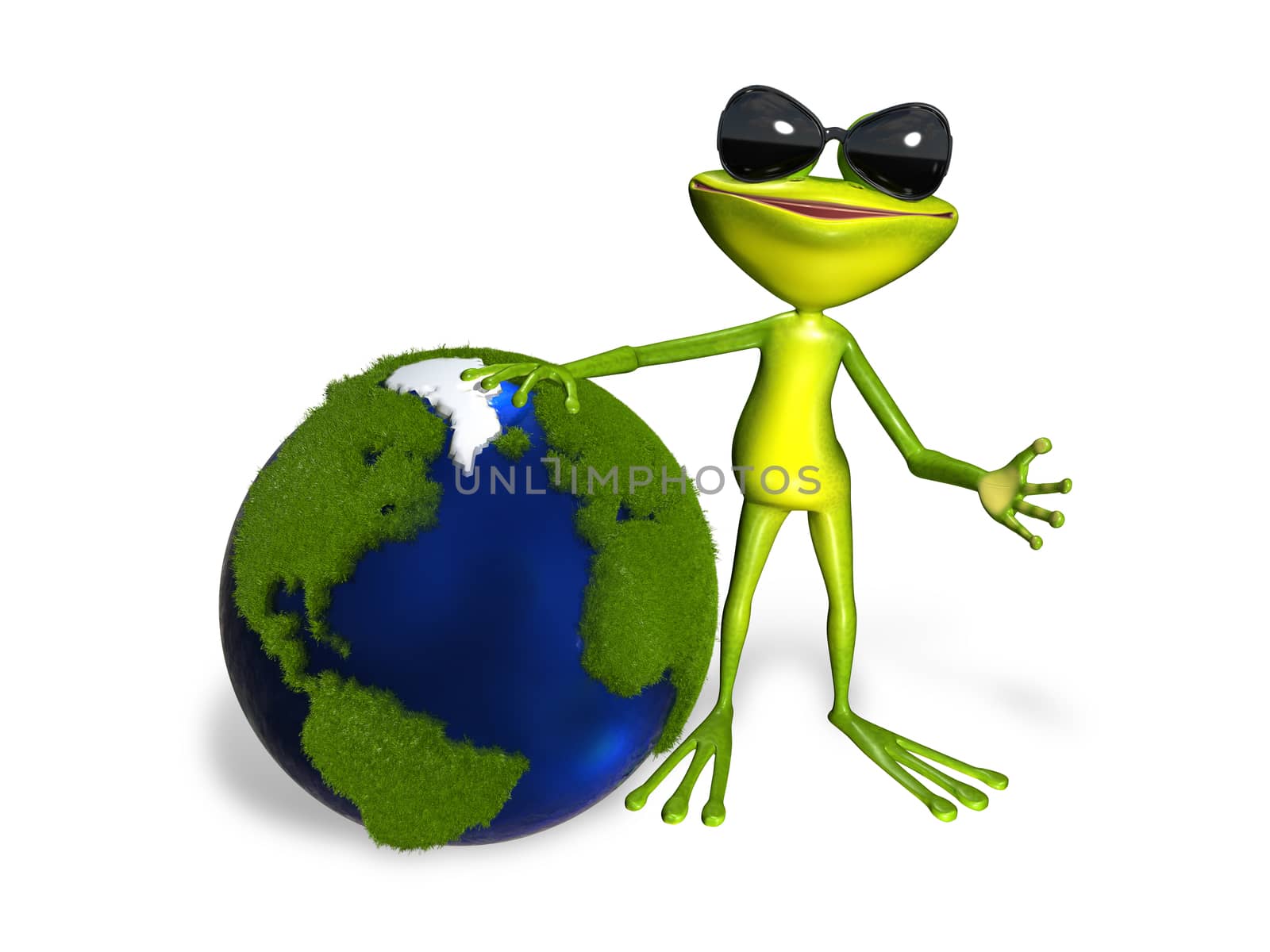 Frog and globe by brux