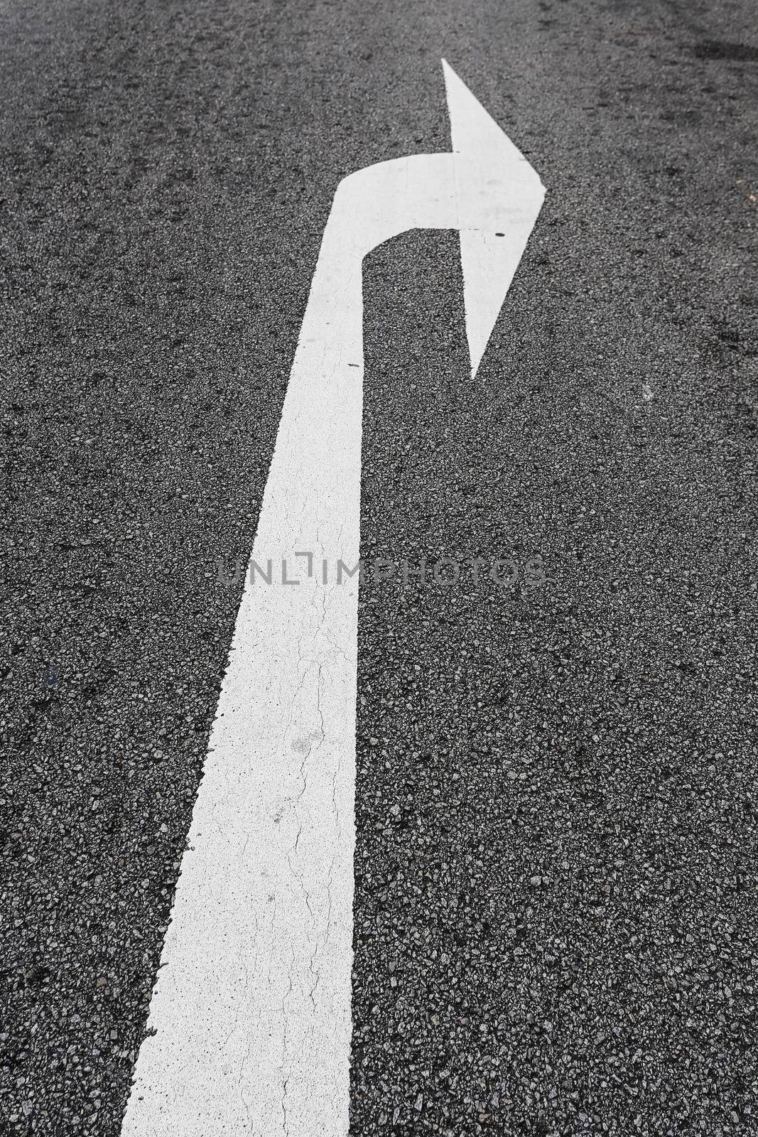 Arrow direction on the road