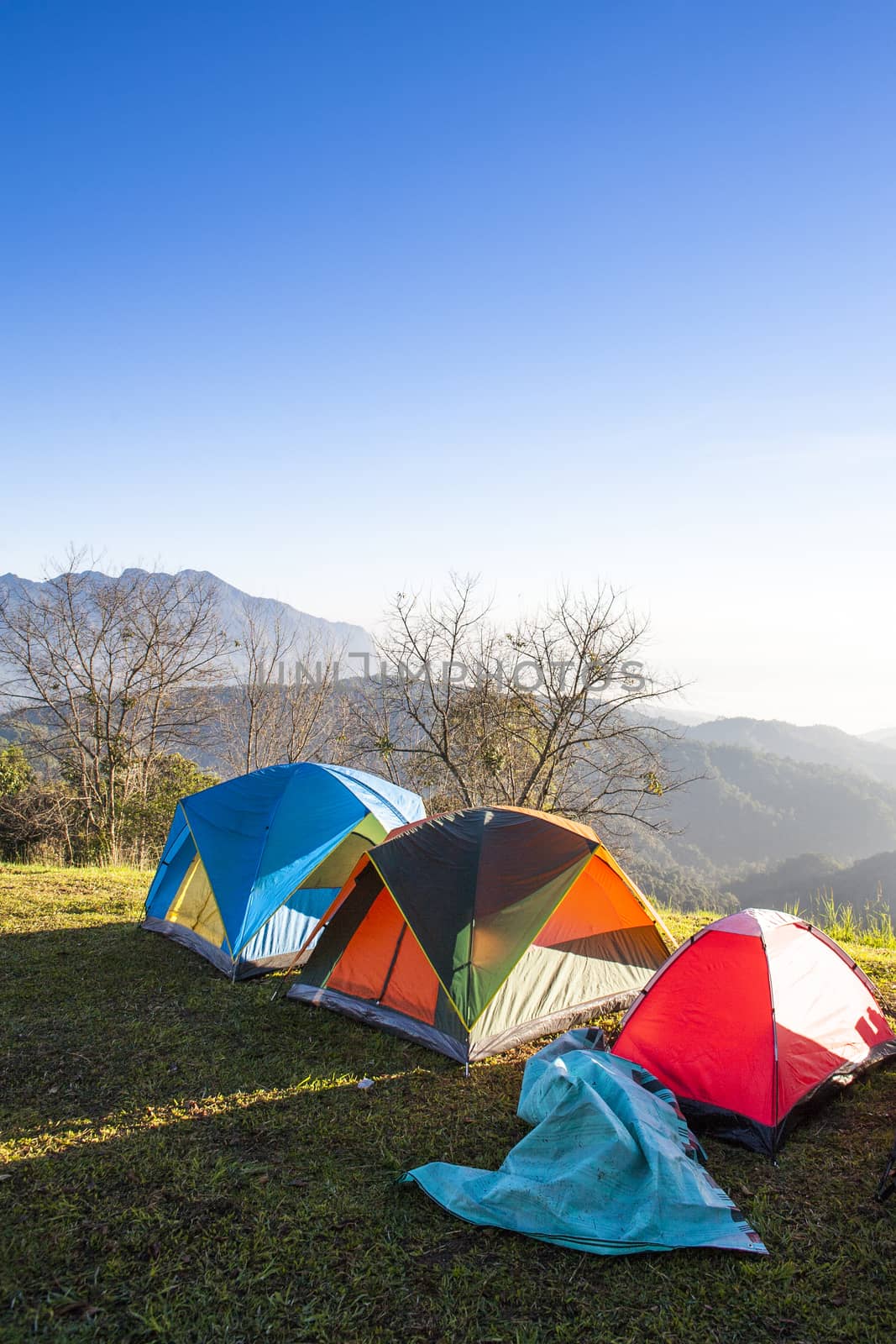 Winter Viewpoint on mountain northern Chiang Mai ,Thailand