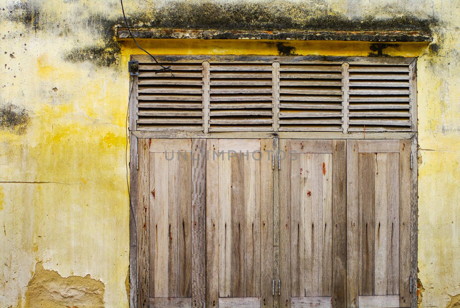 Old country wooden window