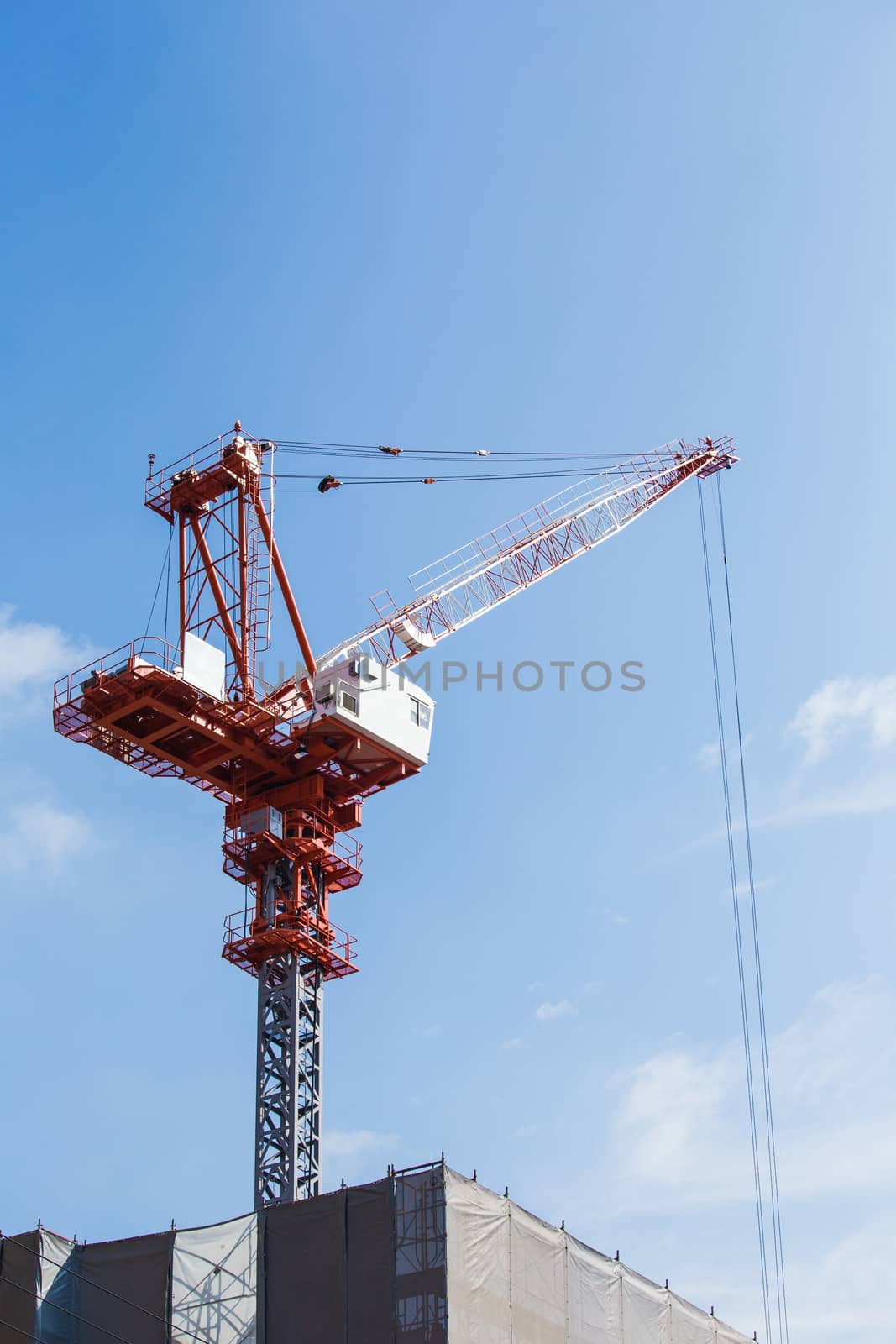 construction site with blue sky