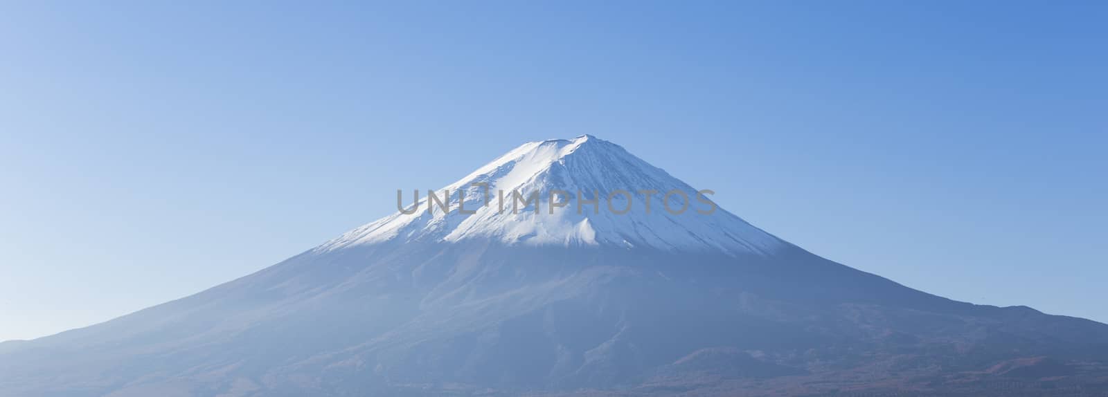 Panorama of Mt. Fuji view from Kawaguchi-ko lake. Yamanashi. Jap by 2nix