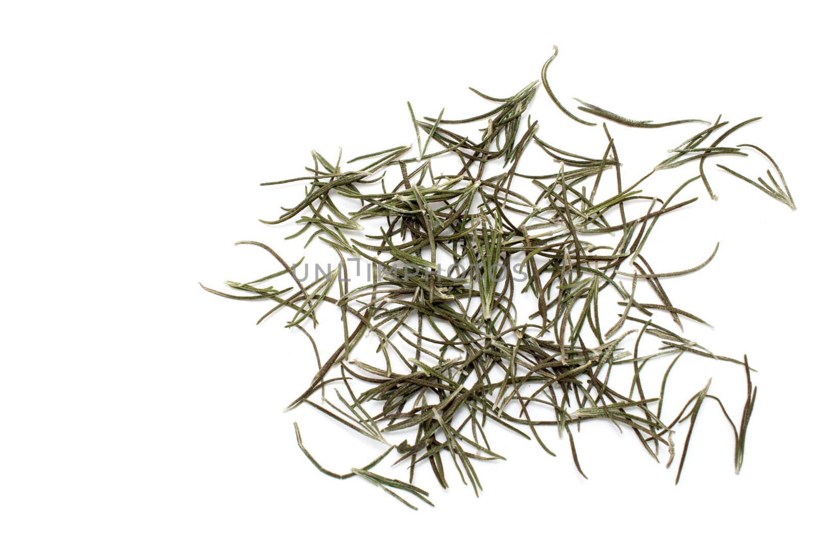 Homemade rosemary tea on white background