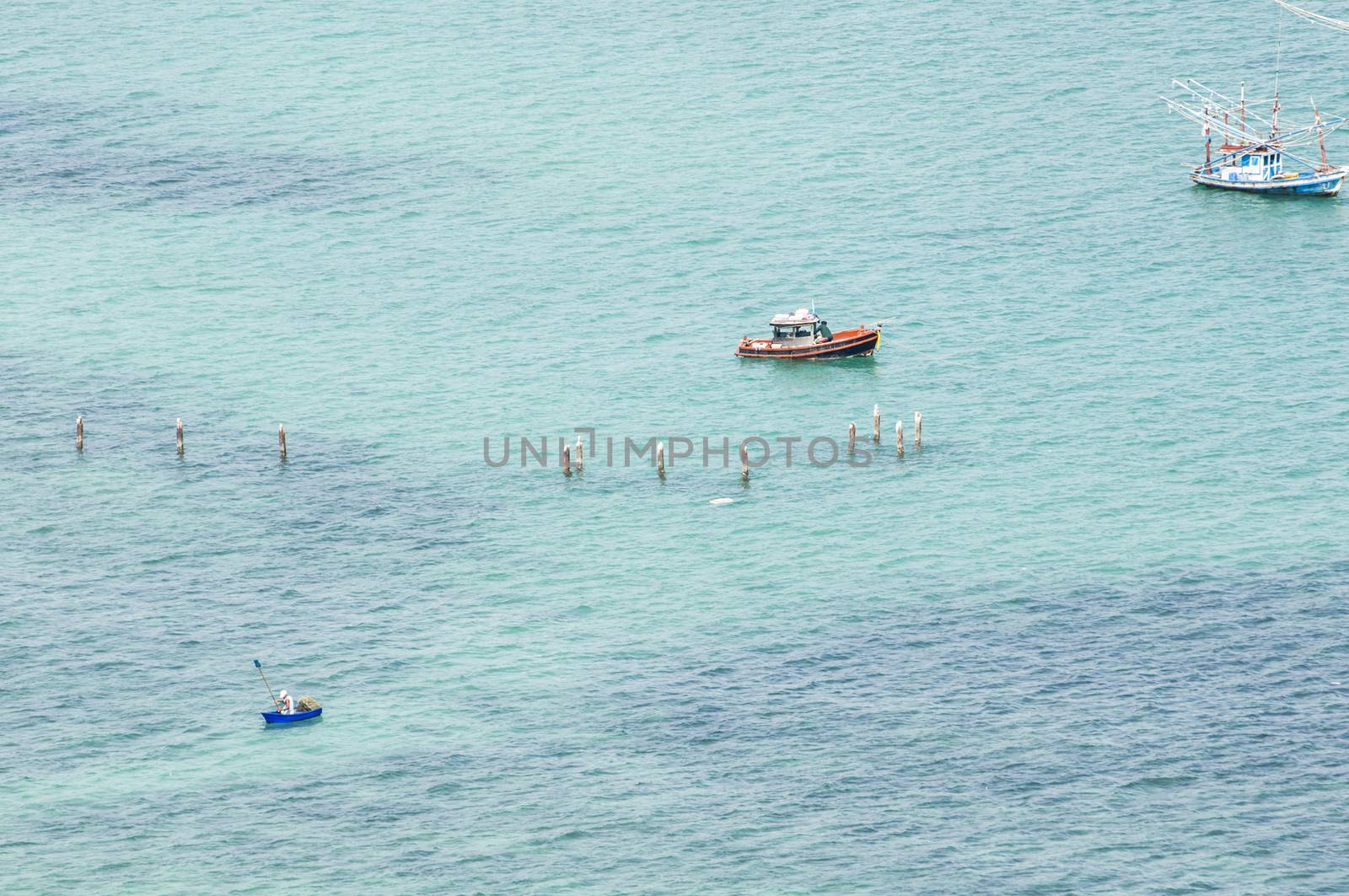 Fishing village near the sea of Thailand