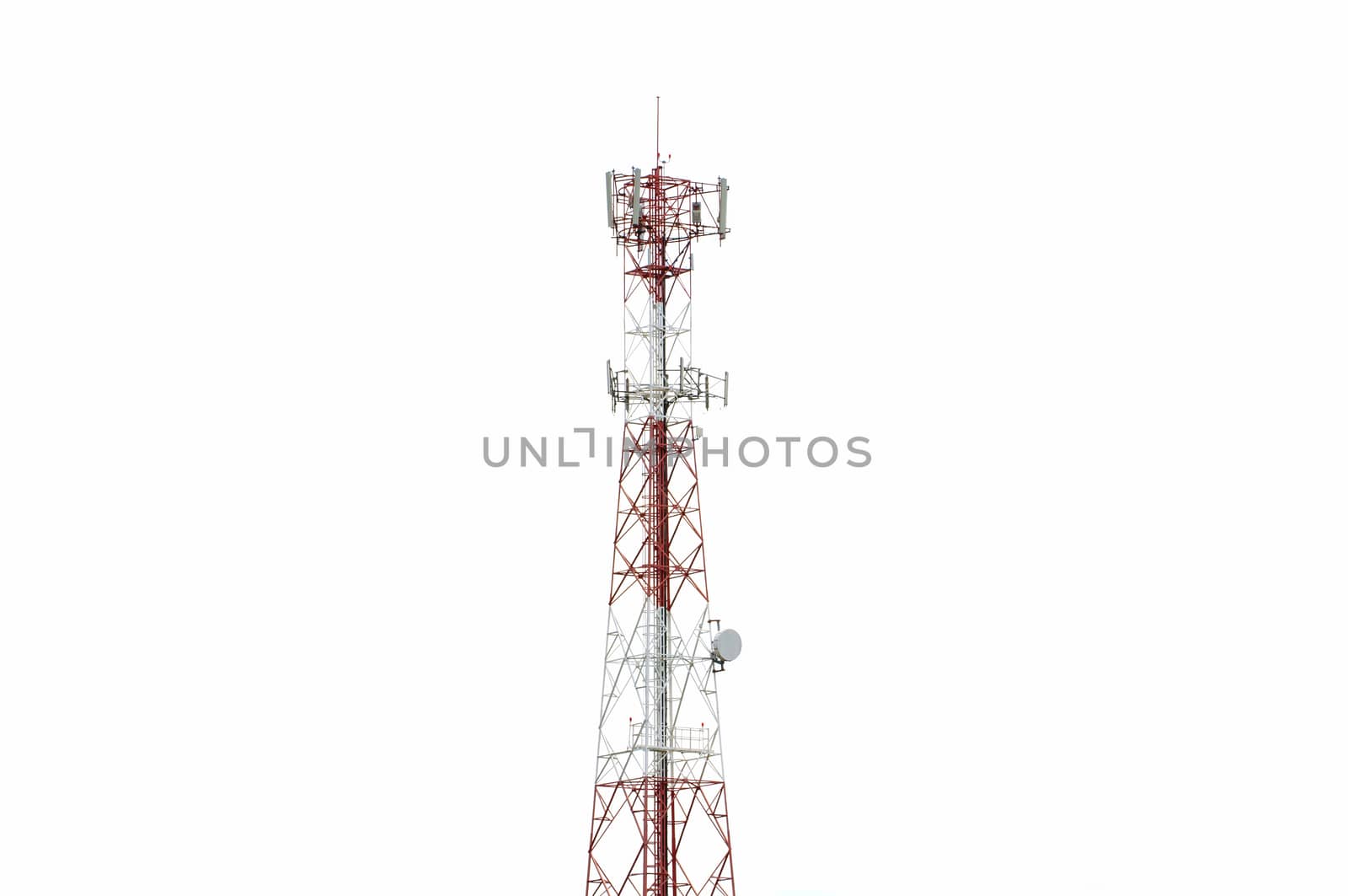 Communication Pole Signal Phone on white background