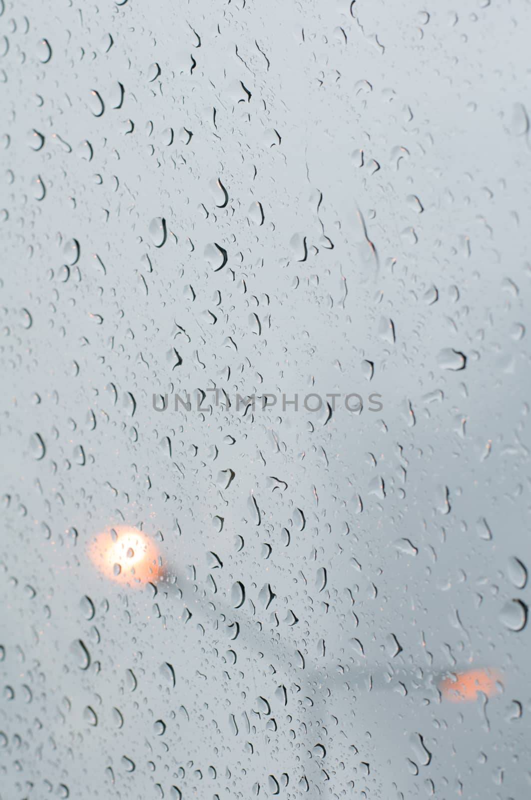 water drop on glass  by Sorapop