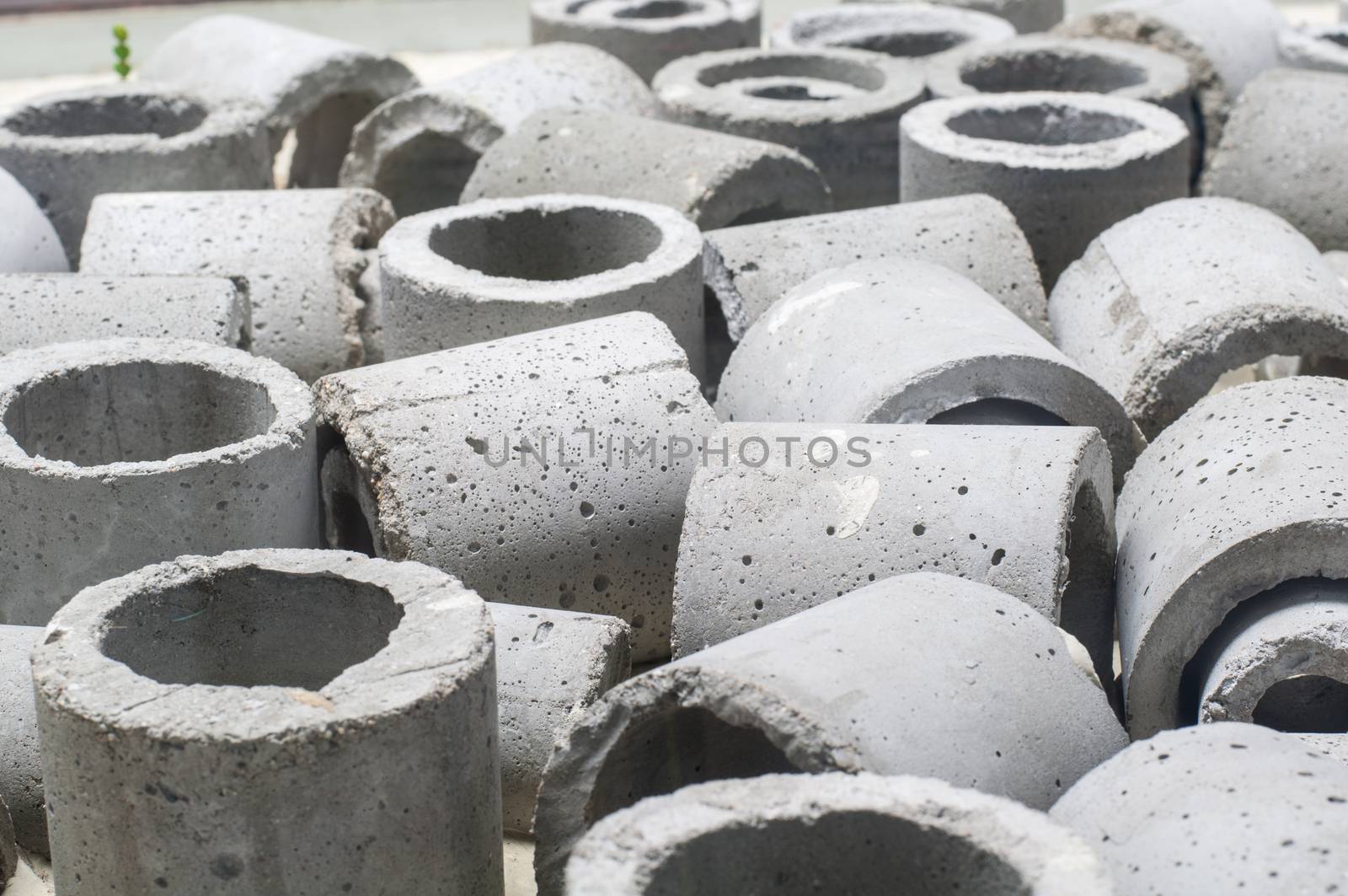 Concrete Drainage Pipe on a Construction Site