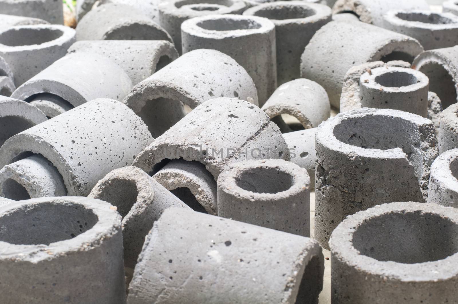 Concrete Drainage Pipe on a Construction Site