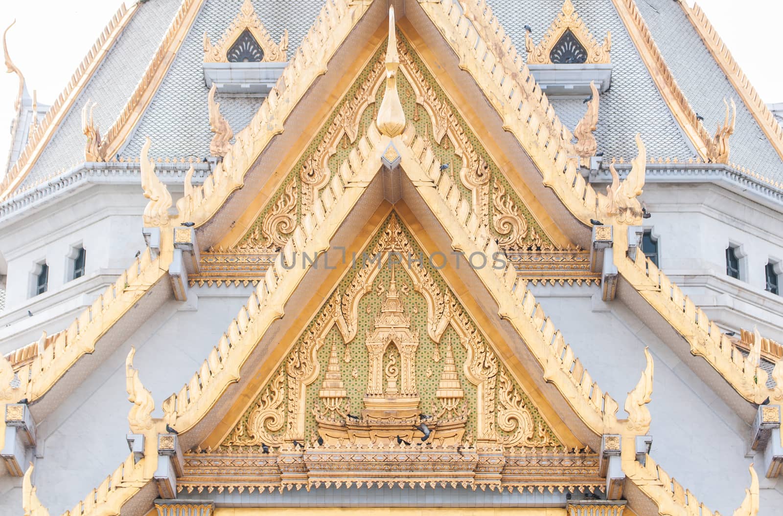 Roof detail of Wat Sothon in Thailand