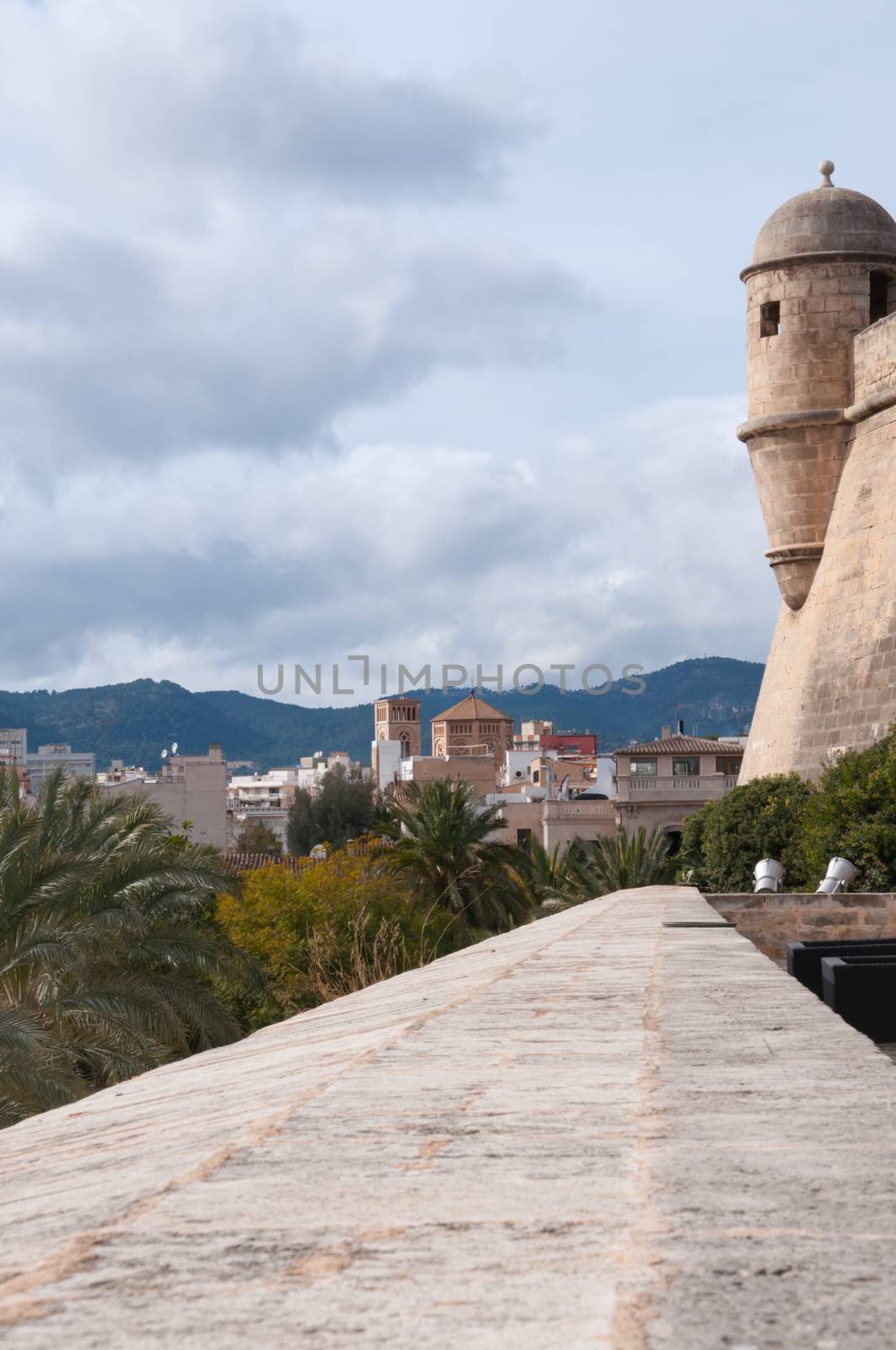 Es Baluard view, Palma de Mallorca, Balearic islands, Spain.