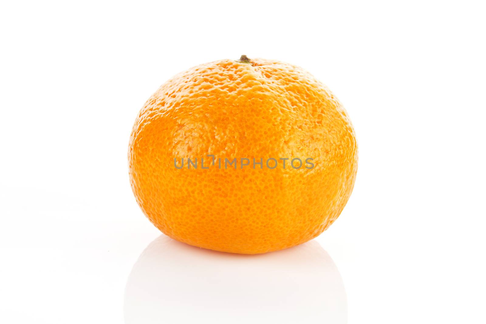 Delicious tangerine isolated on white background. Fresh summer background.