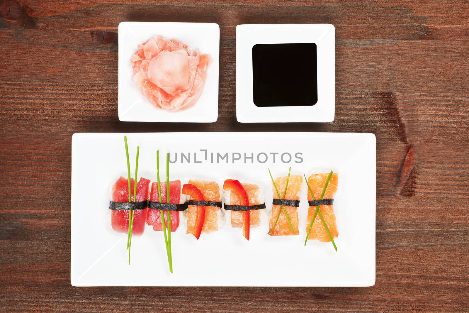 Luxurious nigiri sushi. by eskymaks