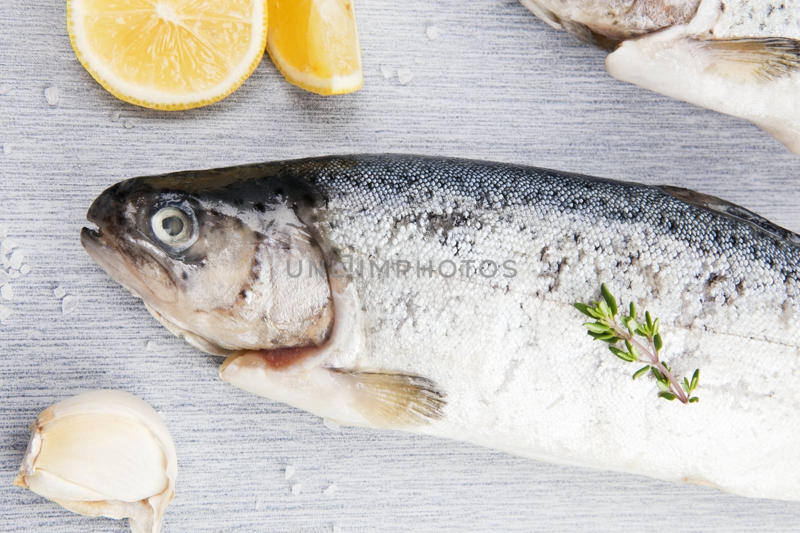 Trout with lemon and salt. by eskymaks