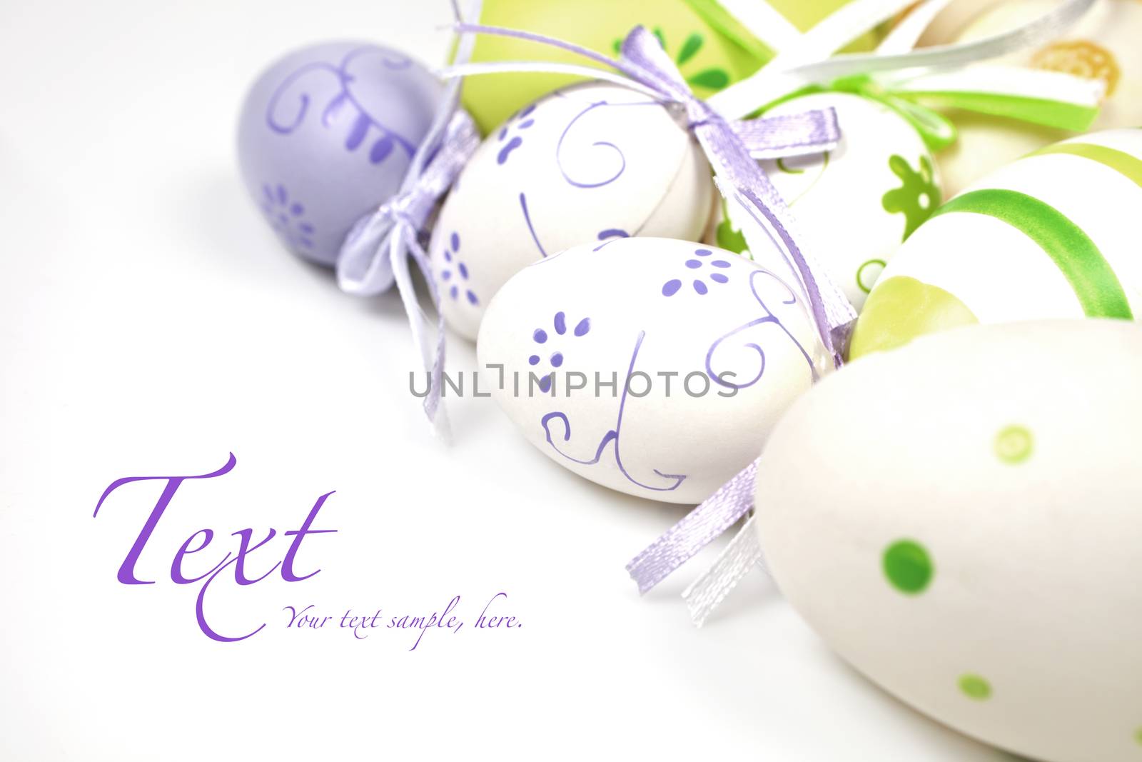 Easter egg background with copy space for your text.