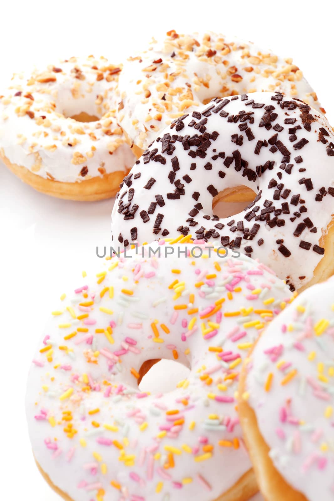 Donuts isolated on white background. by eskymaks