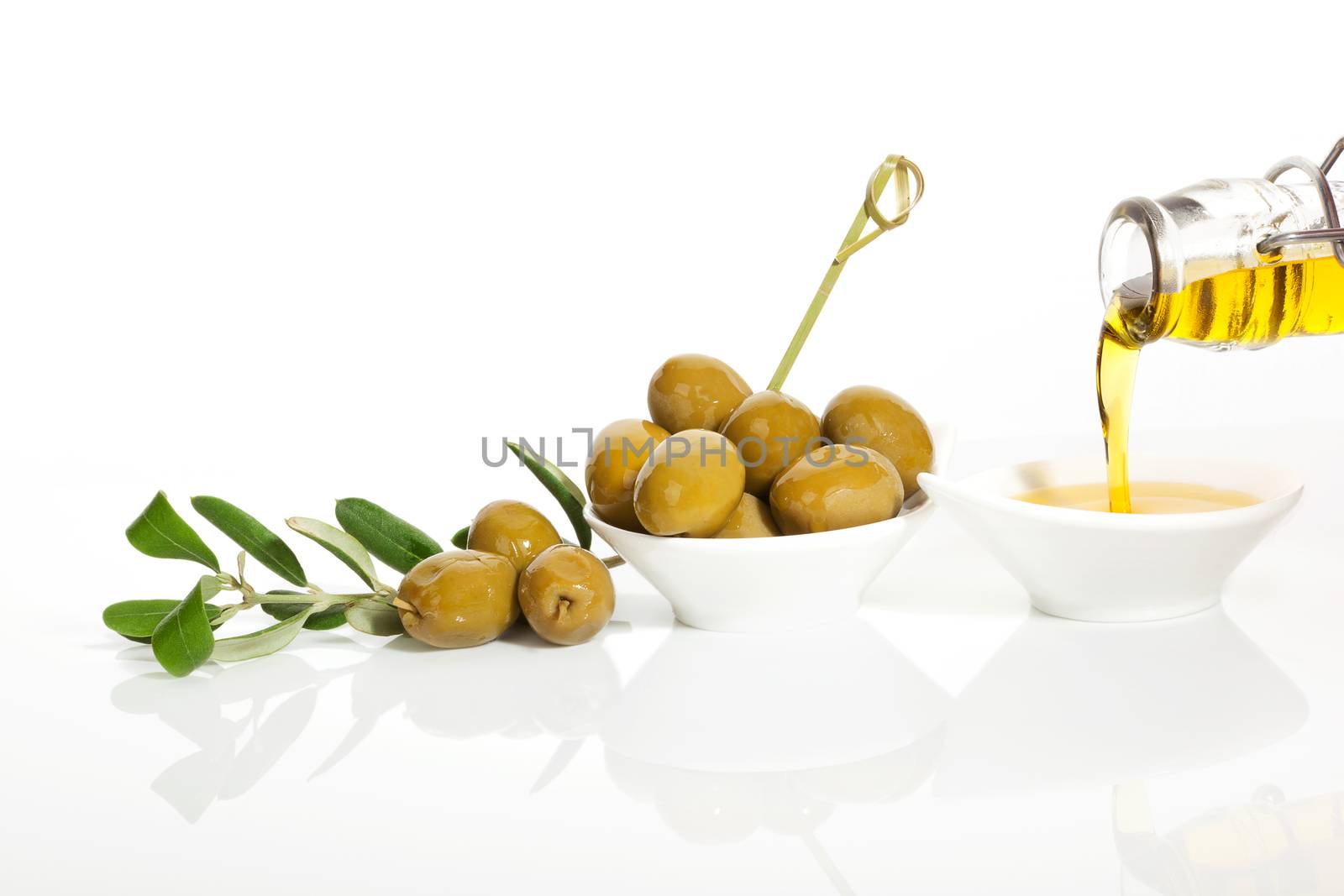 Delicious olive oil background. by eskymaks