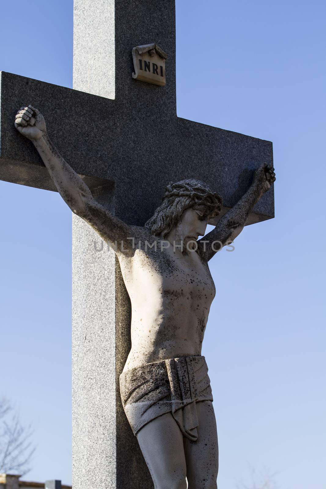 old cemetery with graves in Spanish holy place