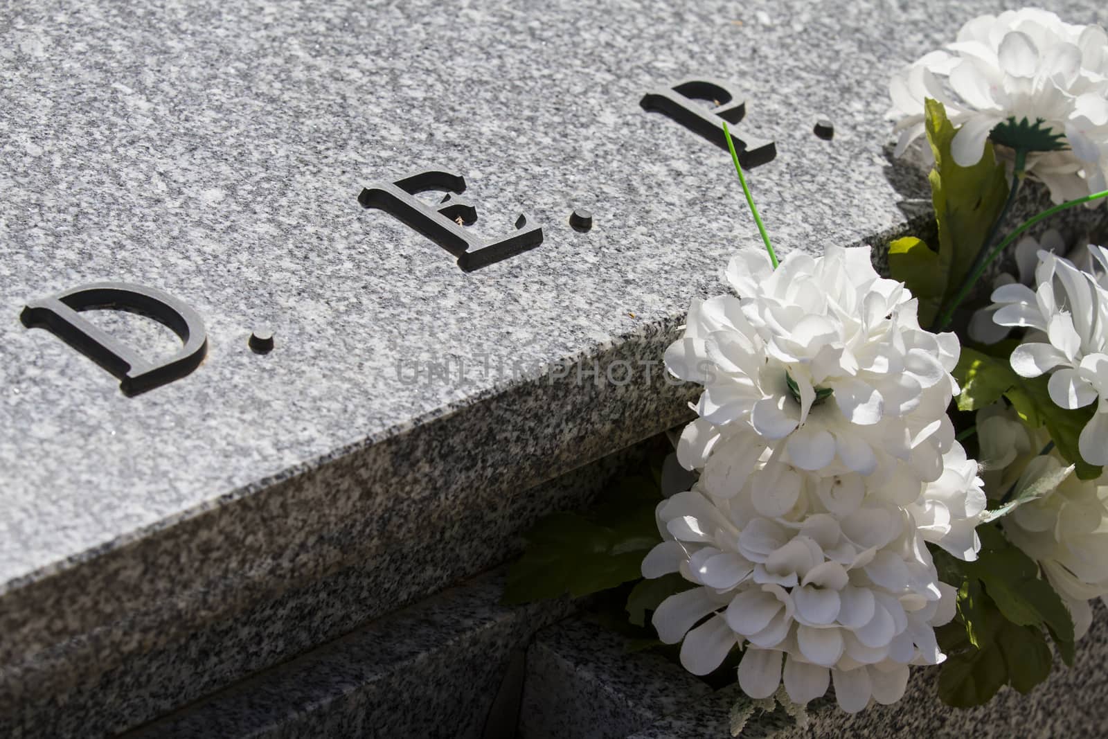 old cemetery with graves in Spanish holy place