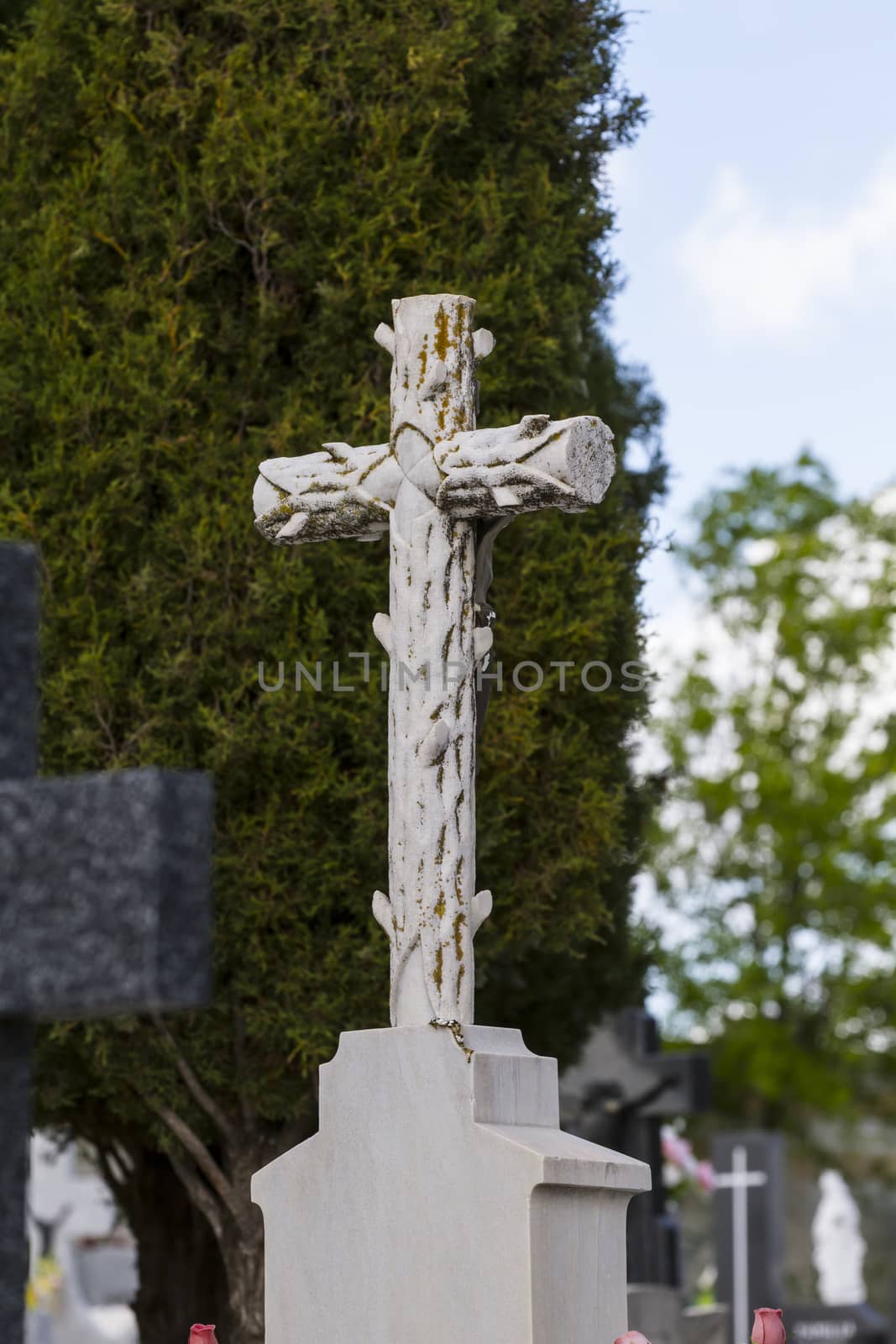 Old cross in a cemetery by FernandoCortes