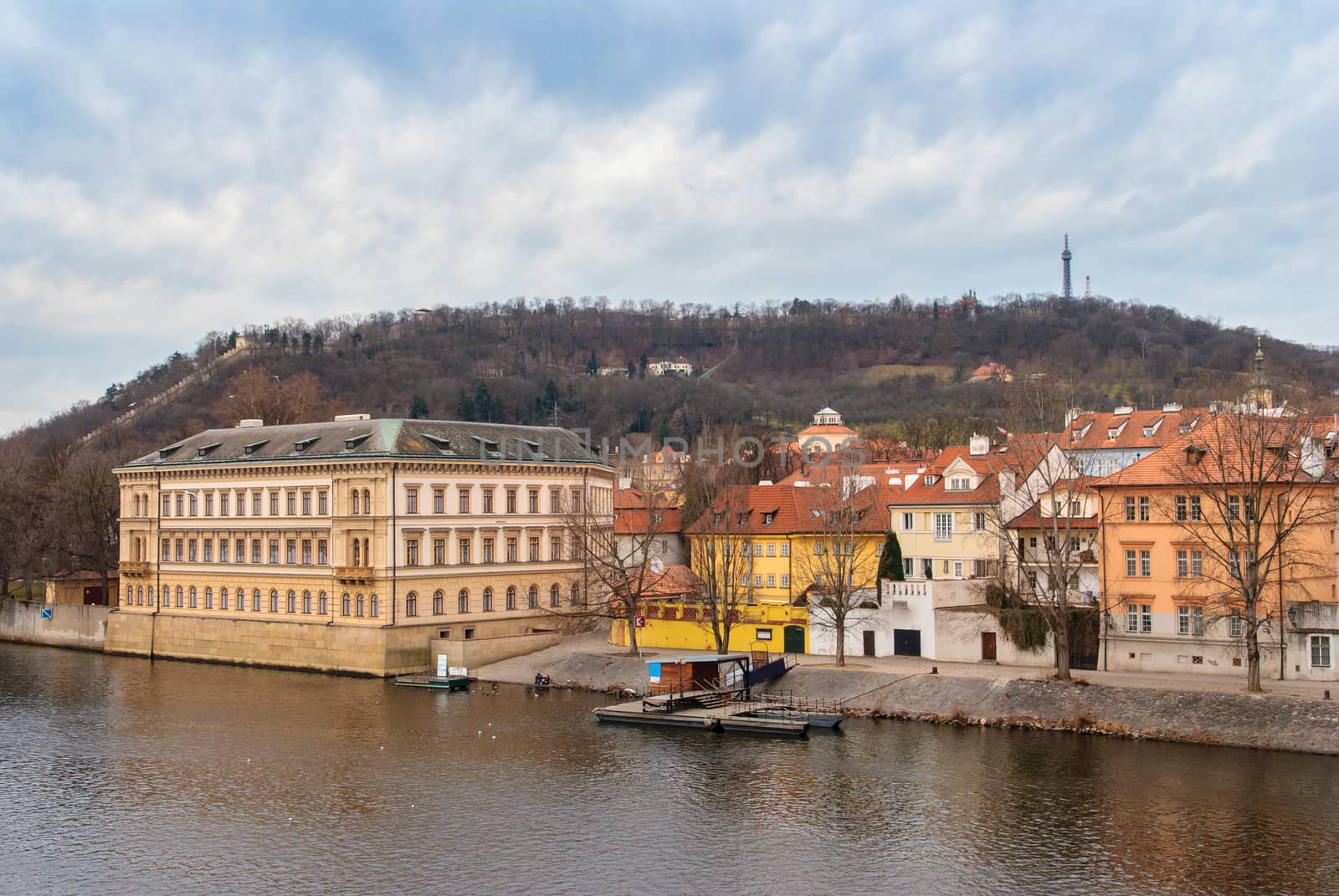 Prague. Vltava. Czech Republic. View from Charles Bridge