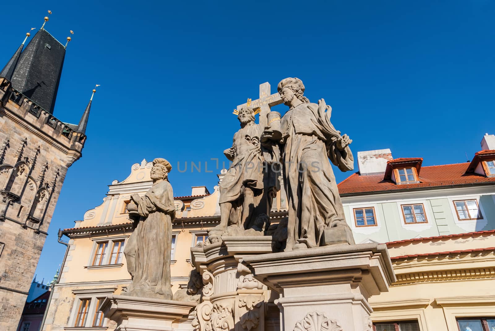 Old Town Prague, Tower at the Charles Bridge Czech Republic by Zhukow