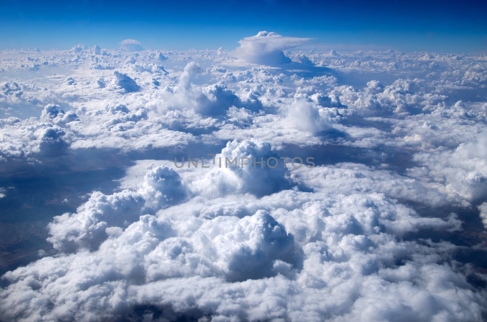 Aerial sky and clouds background