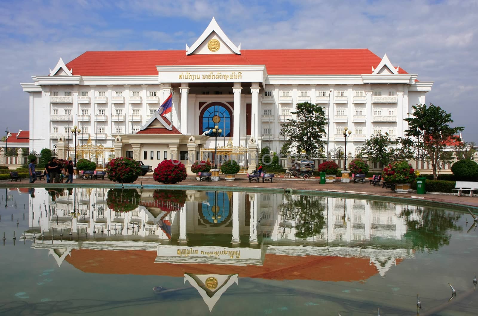 Prime Minister Office building, Vientiane, Laos by donya_nedomam