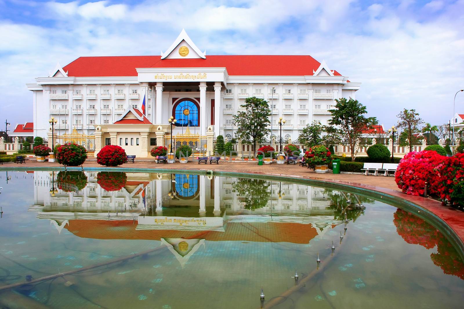 Prime Minister Office building, Vientiane, Laos by donya_nedomam