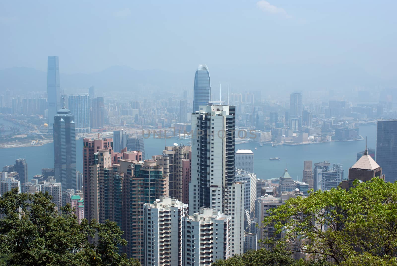 Hong Kong skyline viewed from top by daoleduc