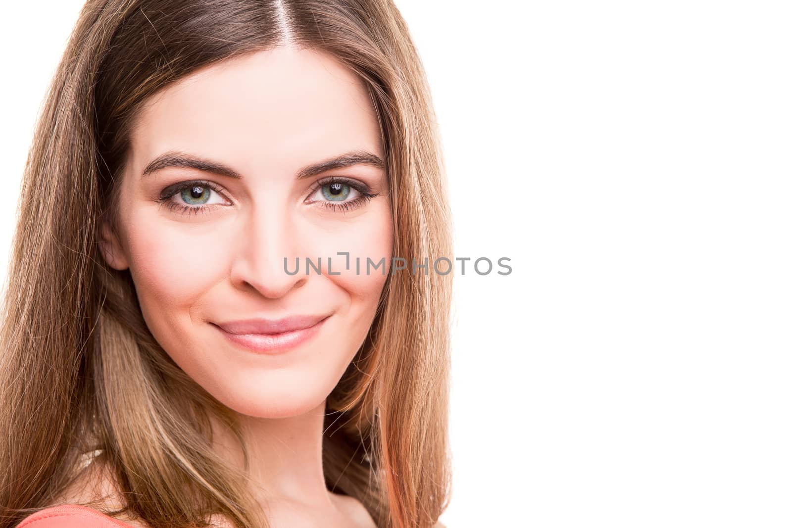 Portrait of a smiling young woman by jolopes