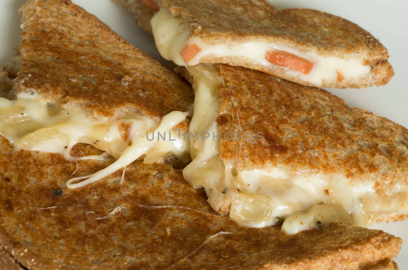 Cheesy grilled cheese sandwiches