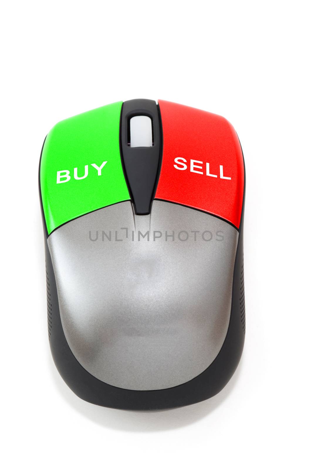 Buy and sell concept with mouse buttons