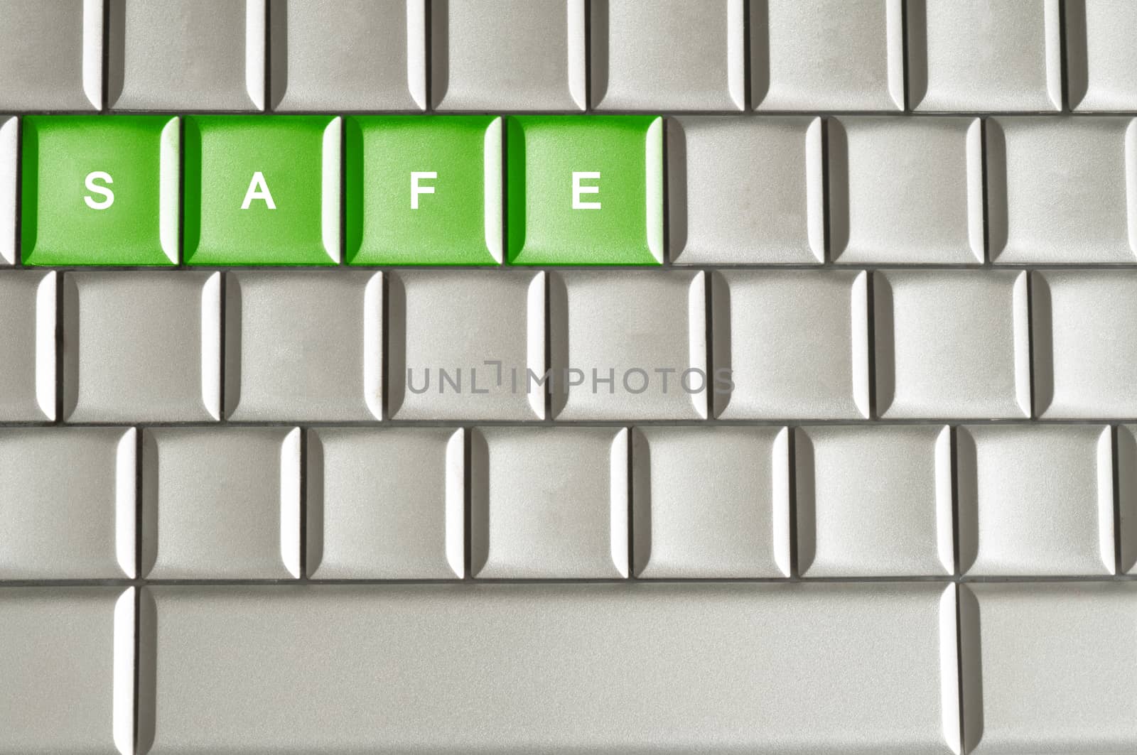 Metallic keyboard with the word SAFE by daoleduc