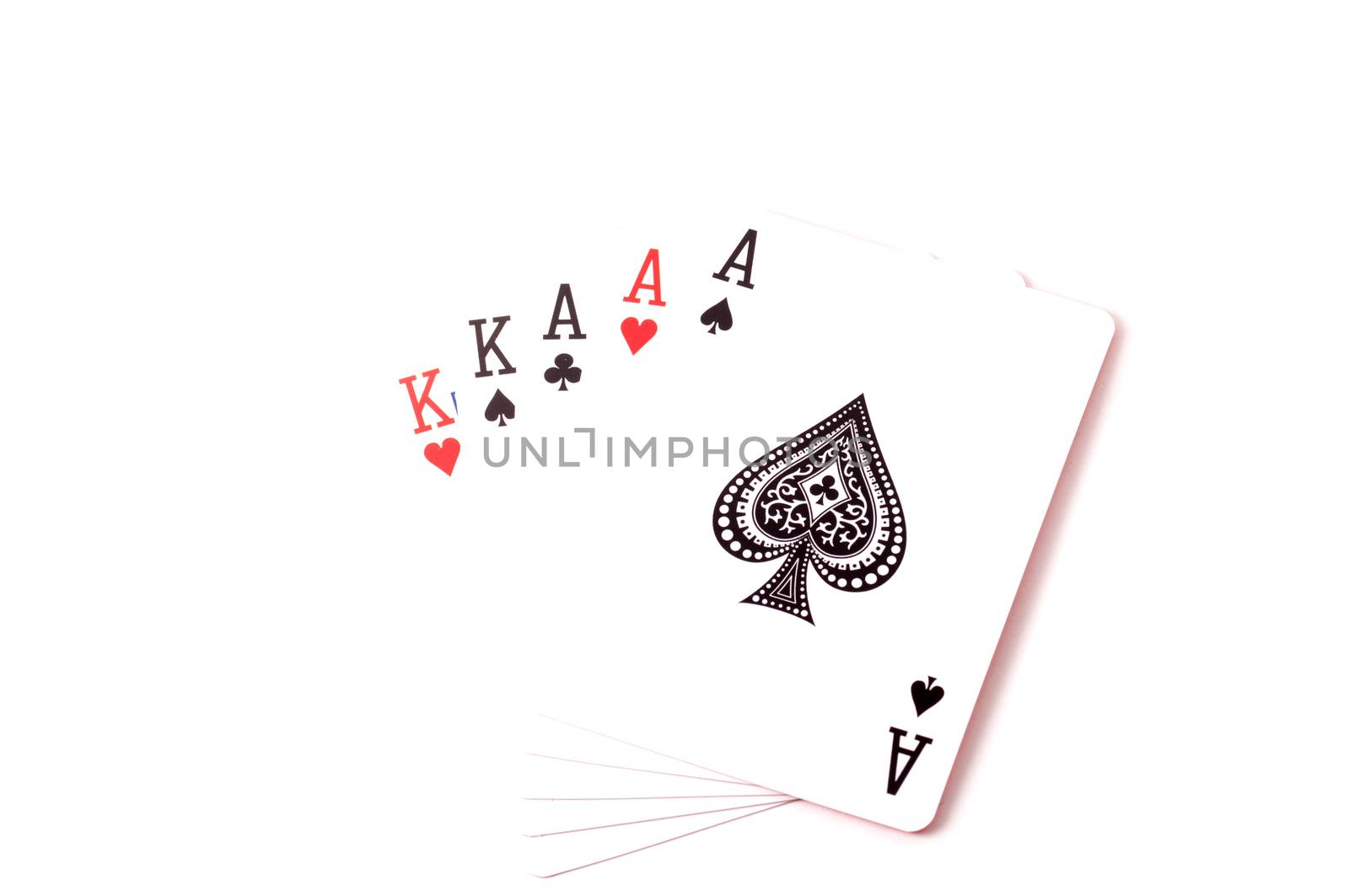 Full-house set of cards isolated on white background