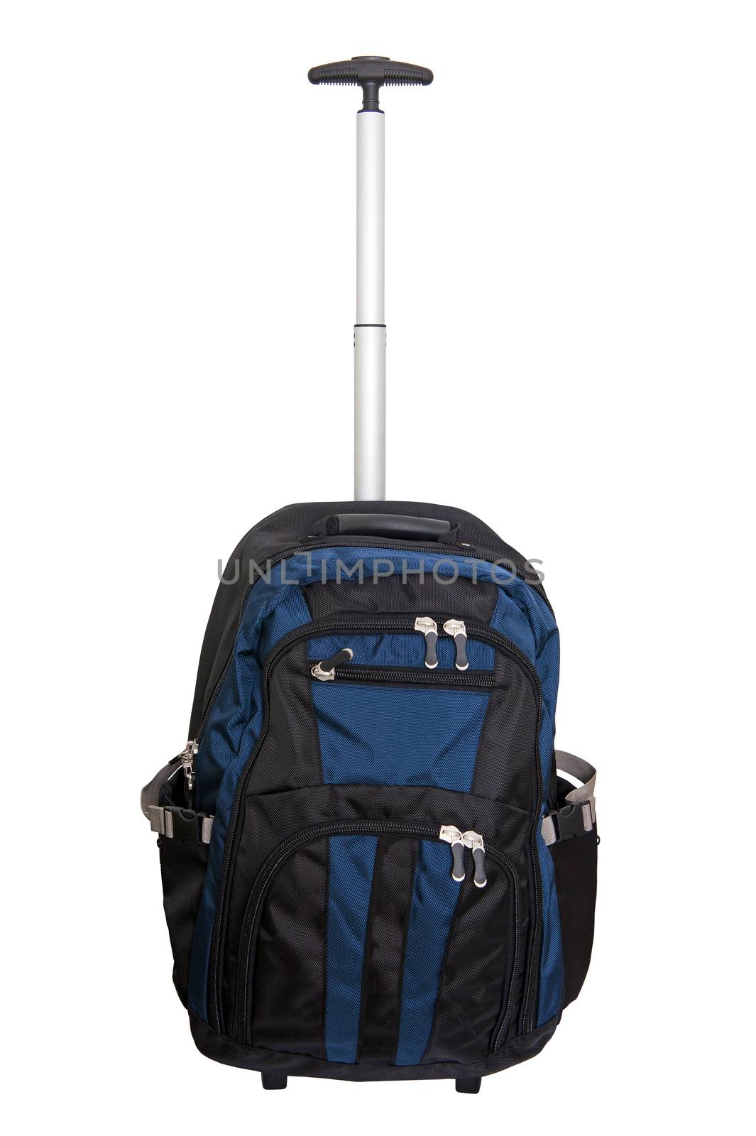 Backpack with wheels isolated on the white background