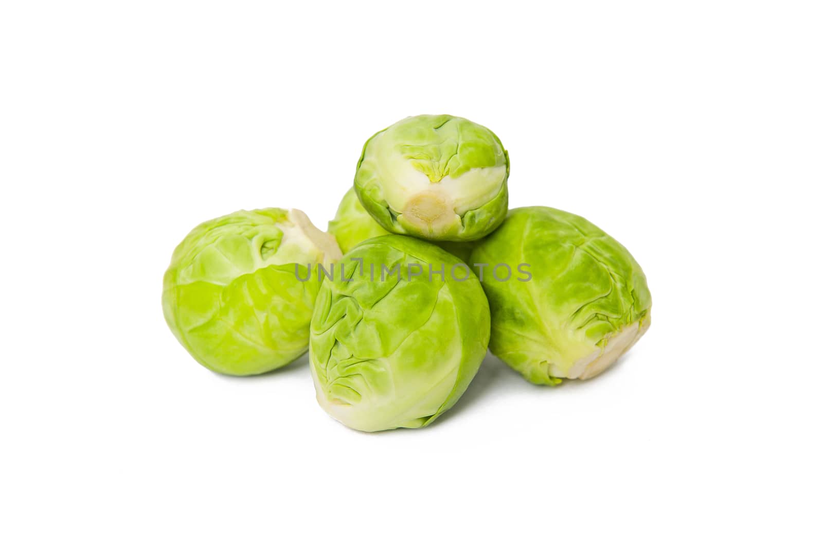 Brussels sprouts isolated on the white background