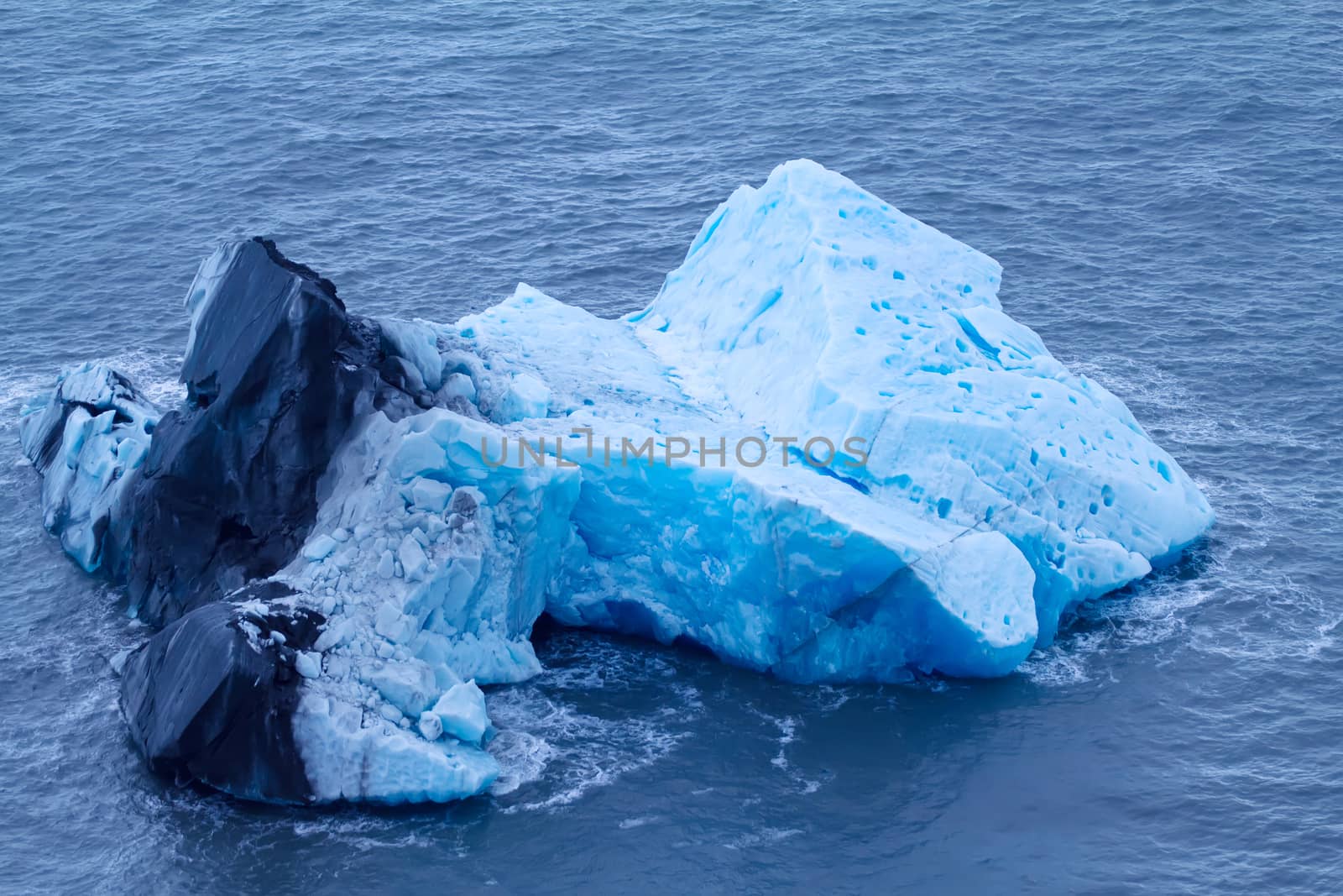 Glacier splinters aground. Arctic Northern island Novaya Zemlya