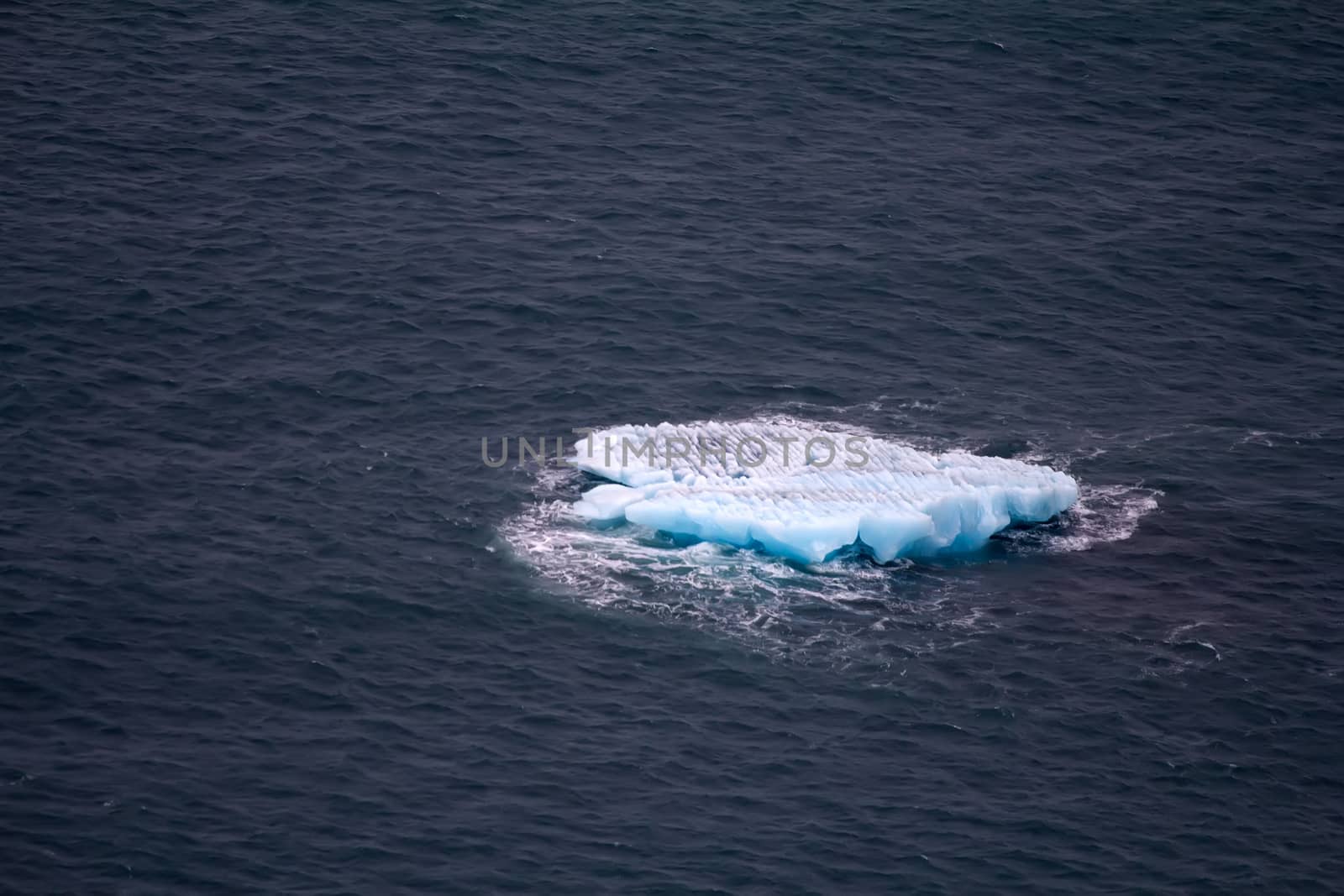 Glacier splinters aground. Arctic Northern island Novaya Zemlya