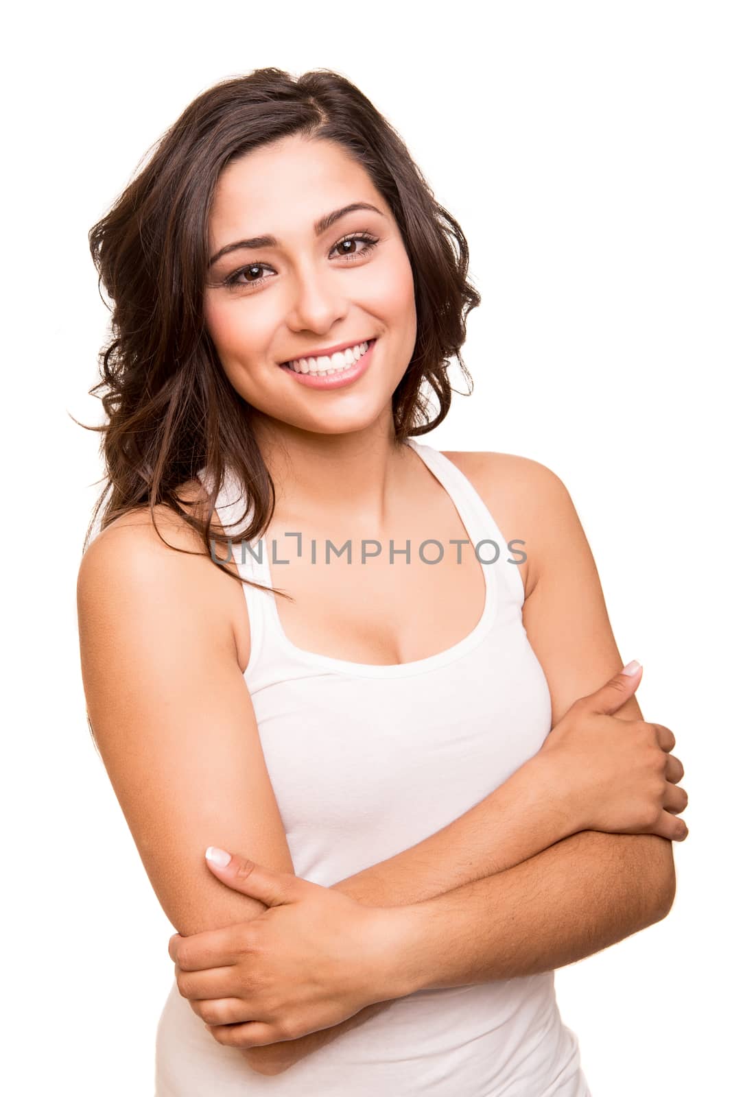 Young smiling woman posing by jolopes