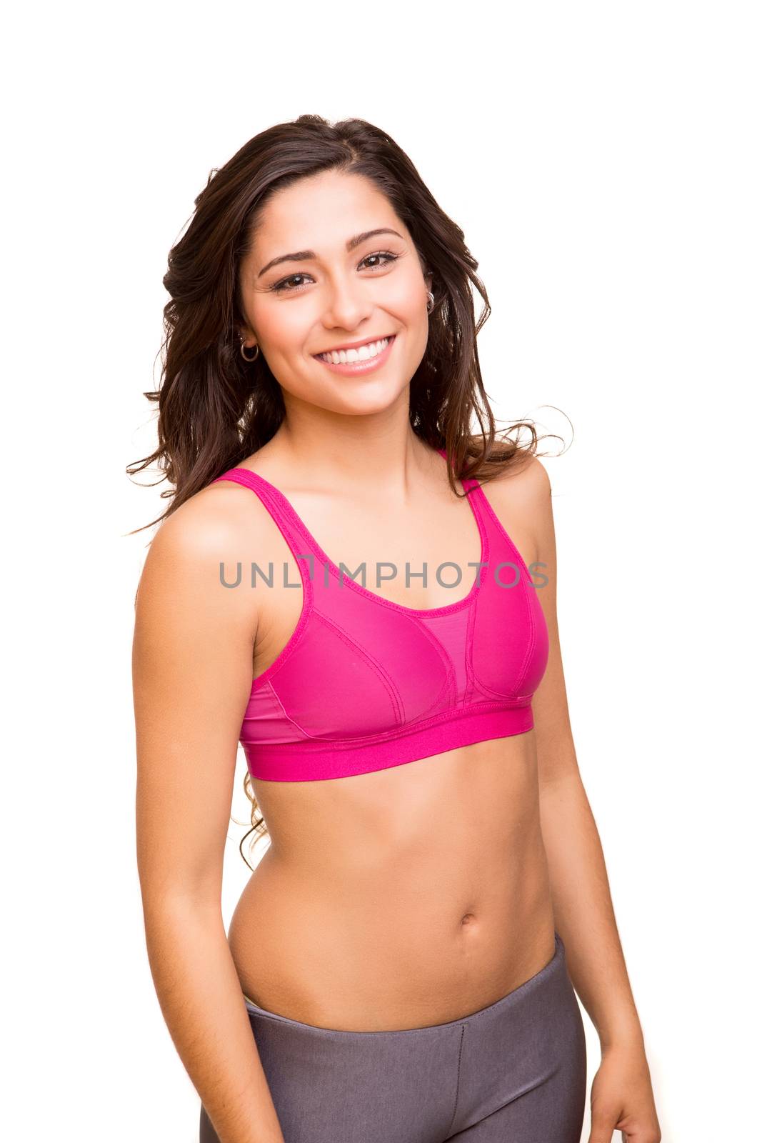 Attractive fitness woman posing 