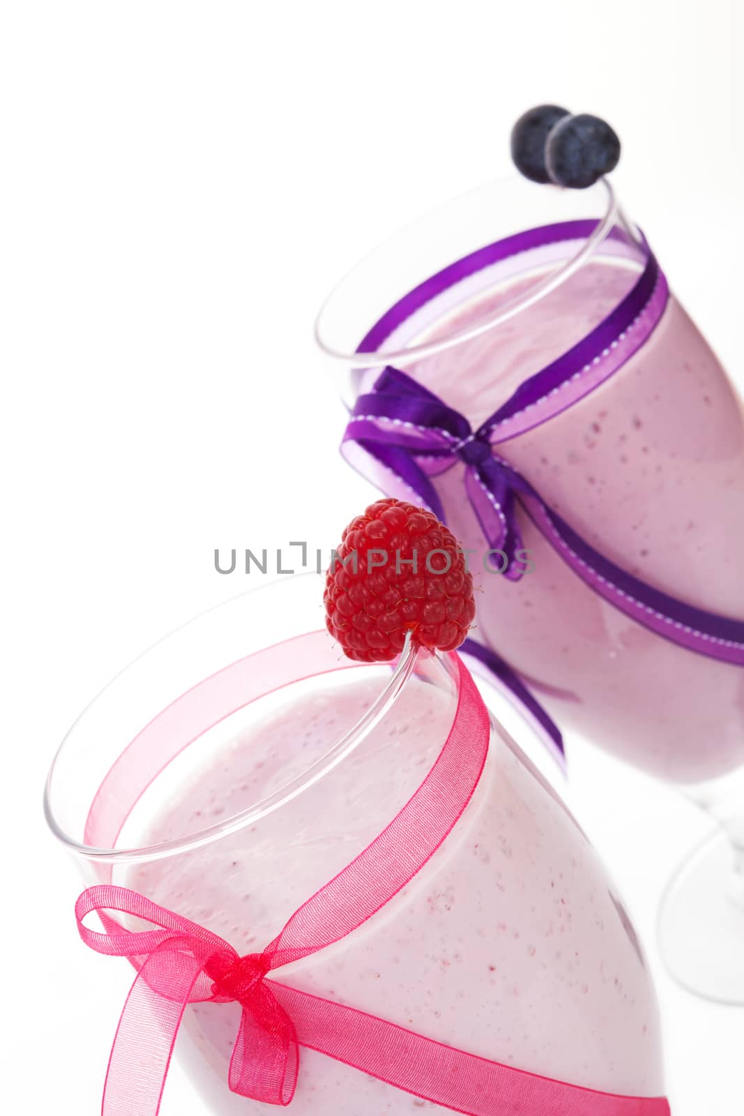 Luxurious fruit milkshake background. by eskymaks