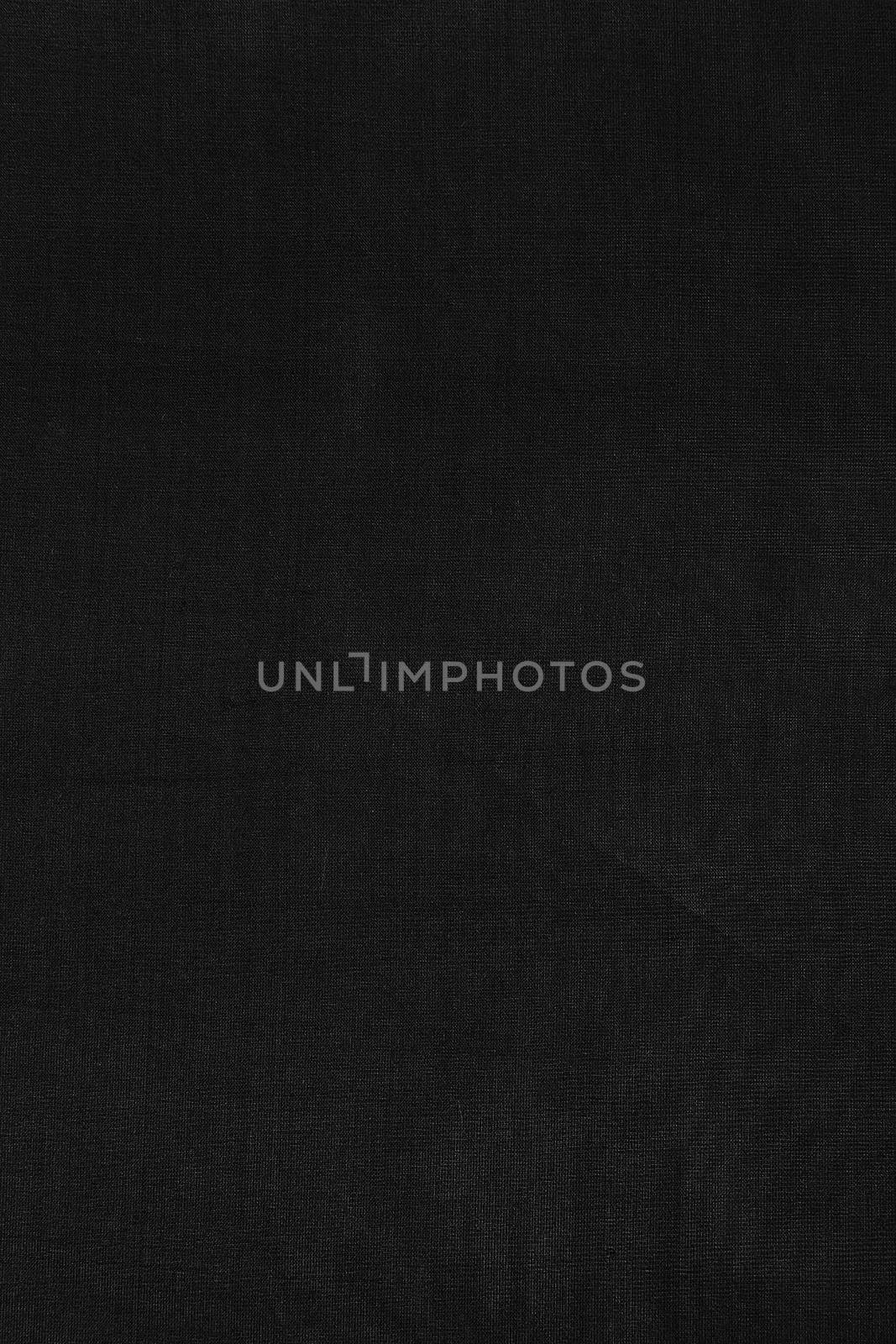 Black textured, wrinkled and grunge fabric background for your design. Fabric background.