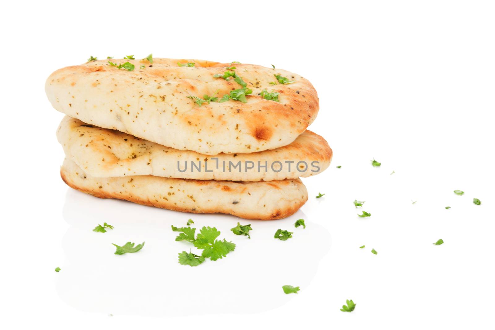 Naan bread isolated. by eskymaks