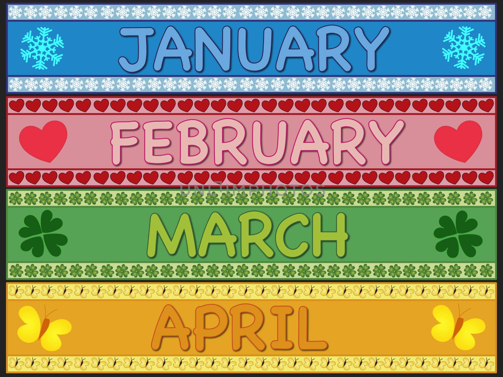 january february march april by millaus