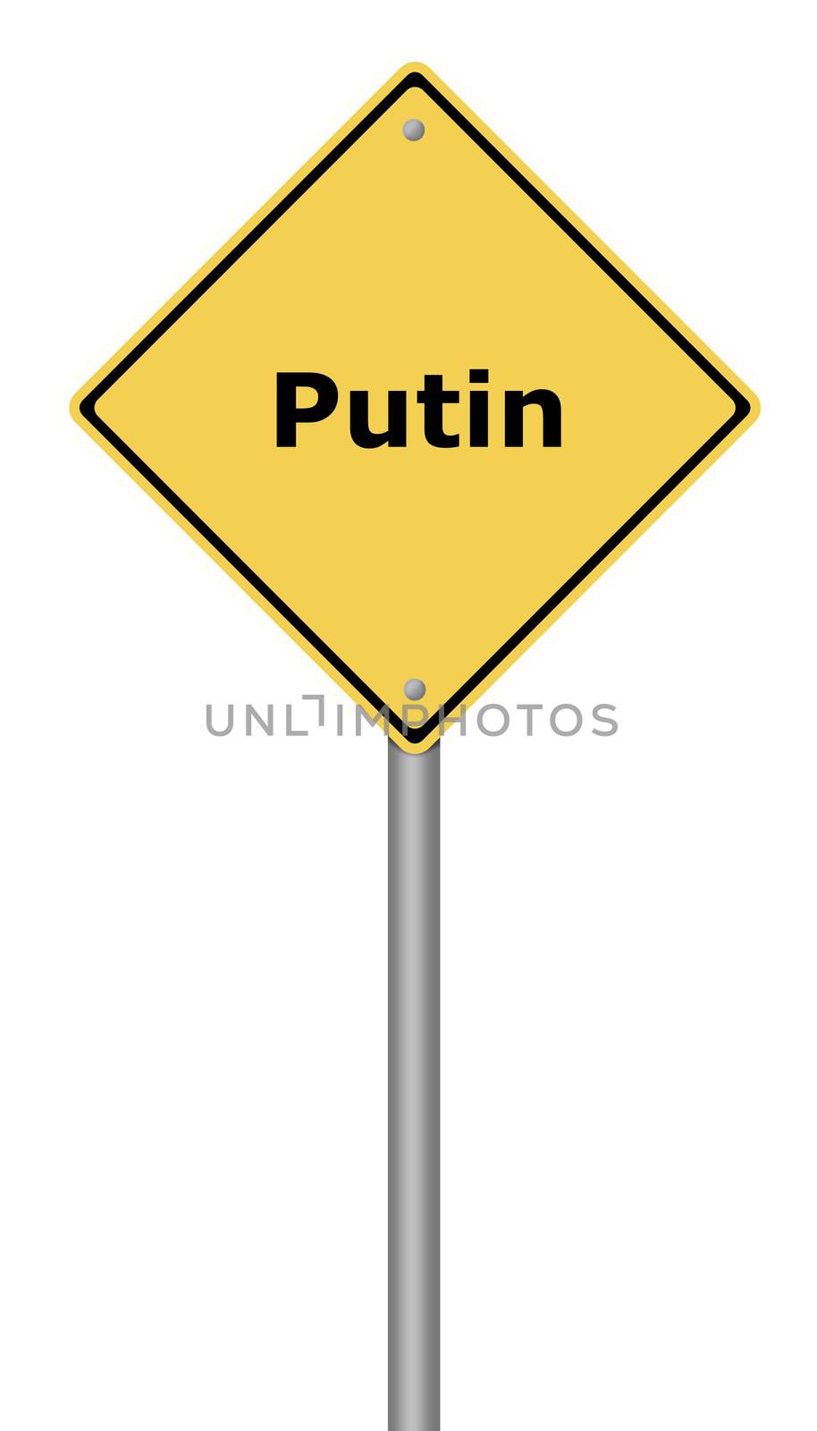 Warning Sign Putin by hlehnerer