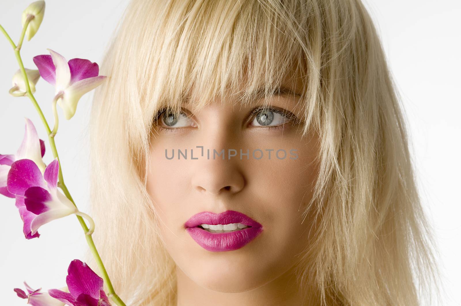 pink lips and flower by fotoCD